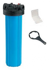 Фильтр-колба Big Blue в комплекте картридж, кронштейн и ключ (D=20")